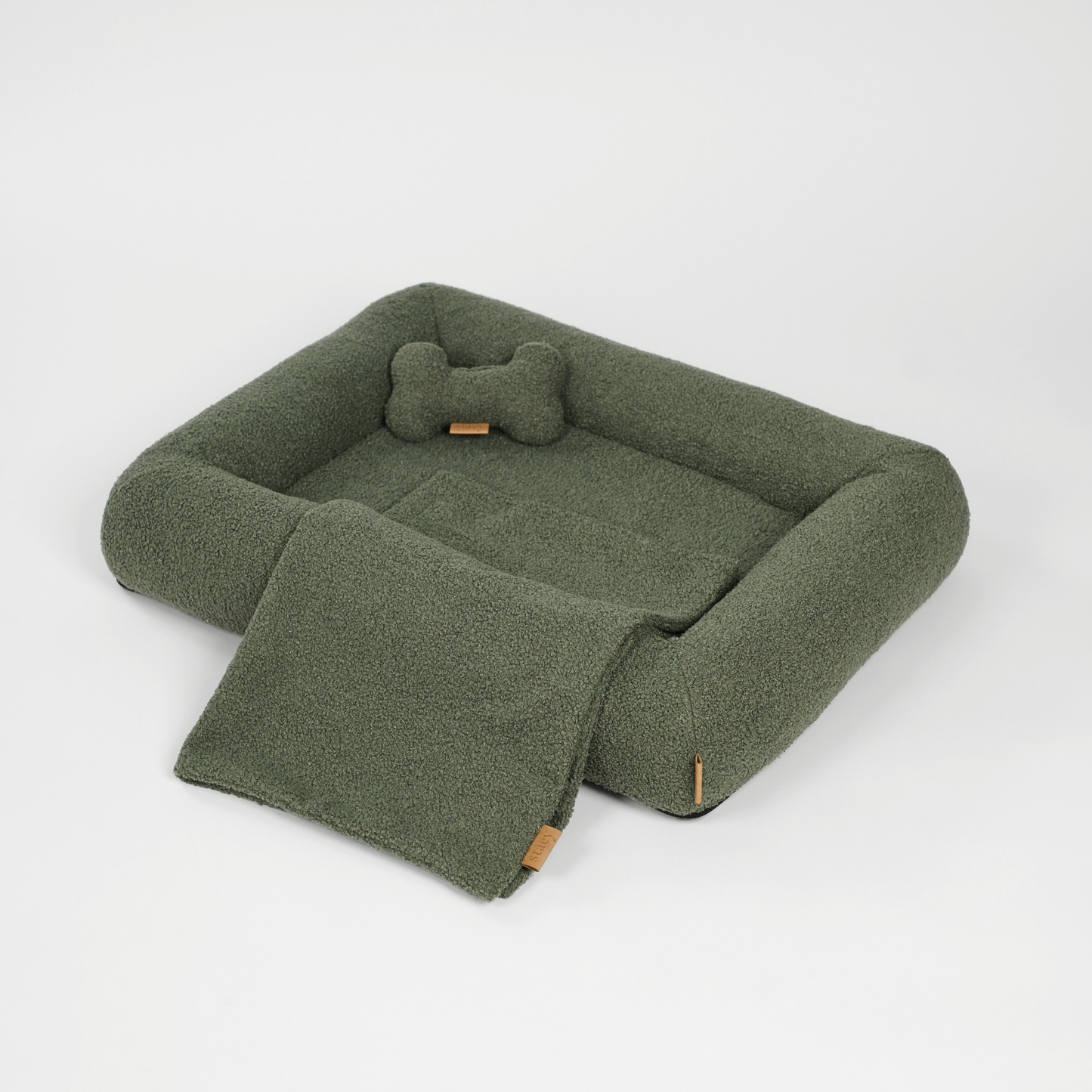 Staey - Karla Orthopädisches Hundebett | Moos Bouclé