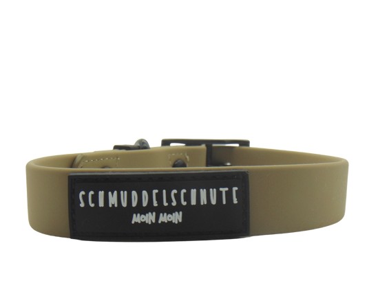 Schmuddelschnute - Hundehalsband "Schietwedda" Khaki