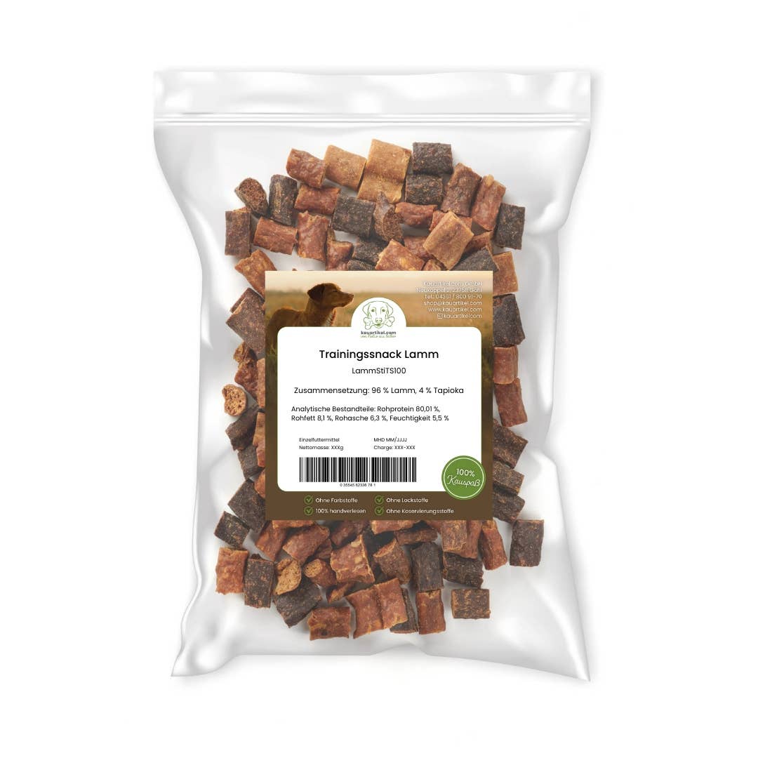 Kauartikel.com - Lamm-Sticks-Trainingssnack - 250g