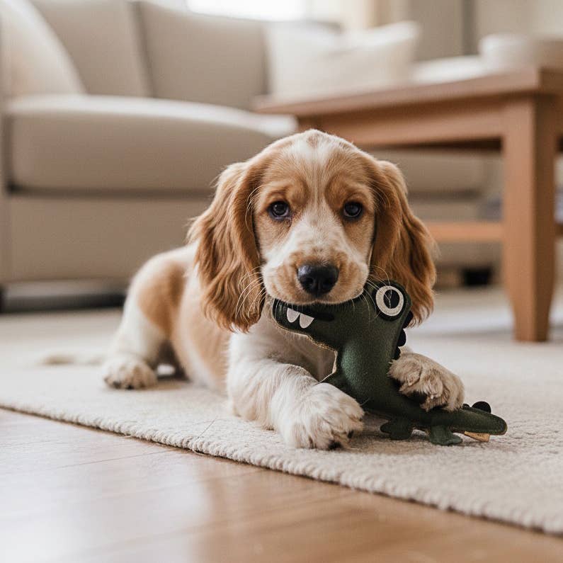 BUDDY - Hundespielzeug aus Leder "Krokodil"