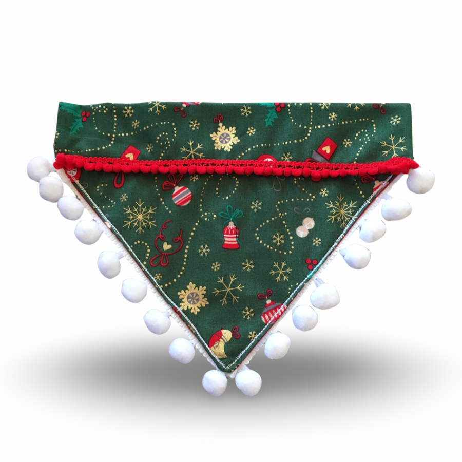 Puppies & Pom Poms - Weihnachts-Halstuch von Baubles and Berries
