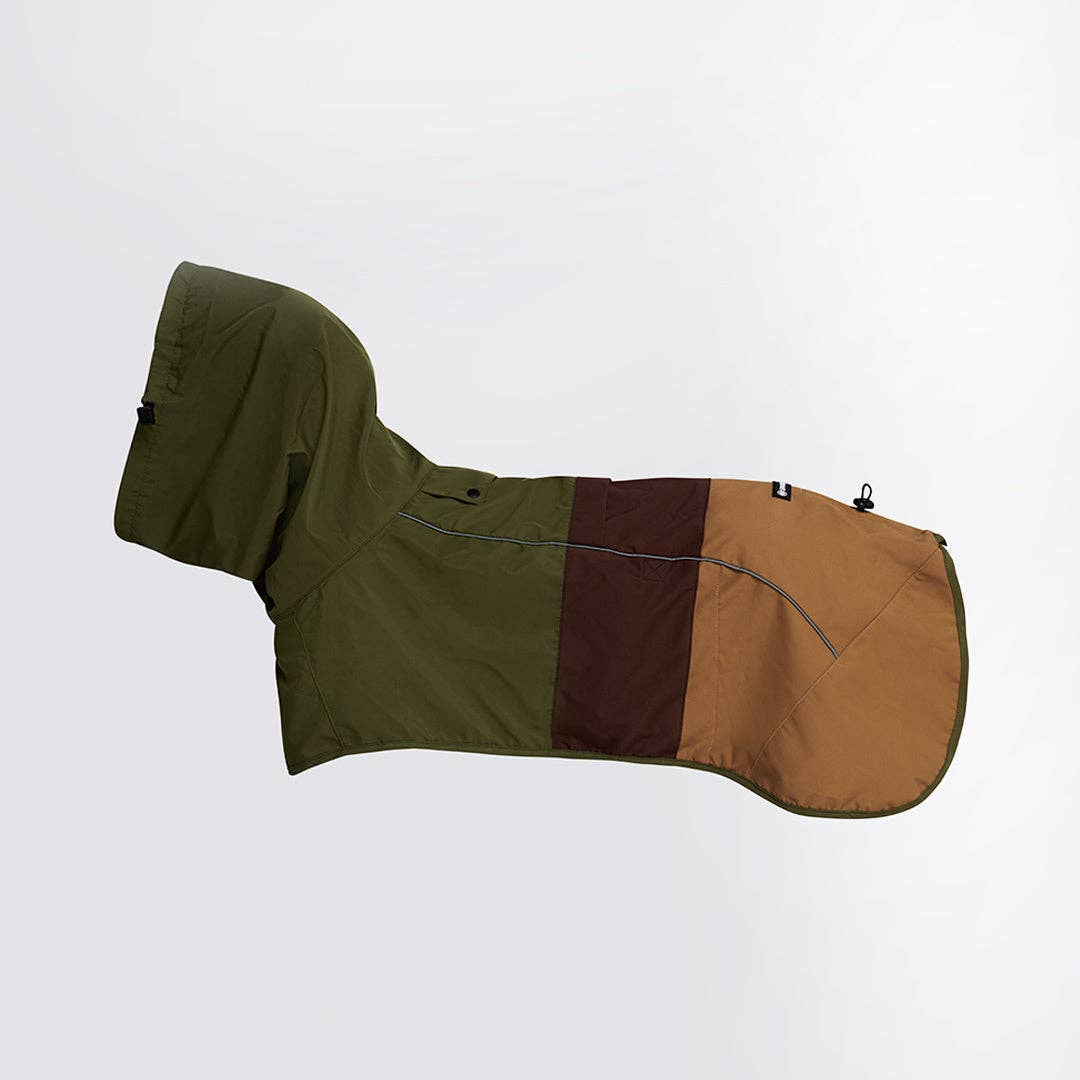 _Spark Paws - Breatheshield™ Hunderegenmantel, Grün-Braun, Hellbraun