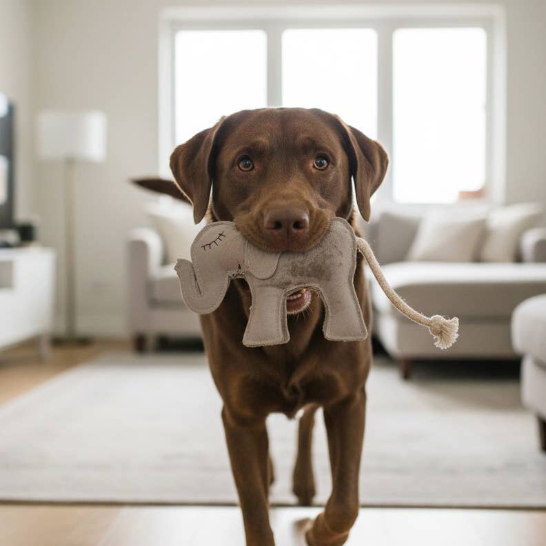 BUDDY - Hundespielzeug aus Leder "Elefant"