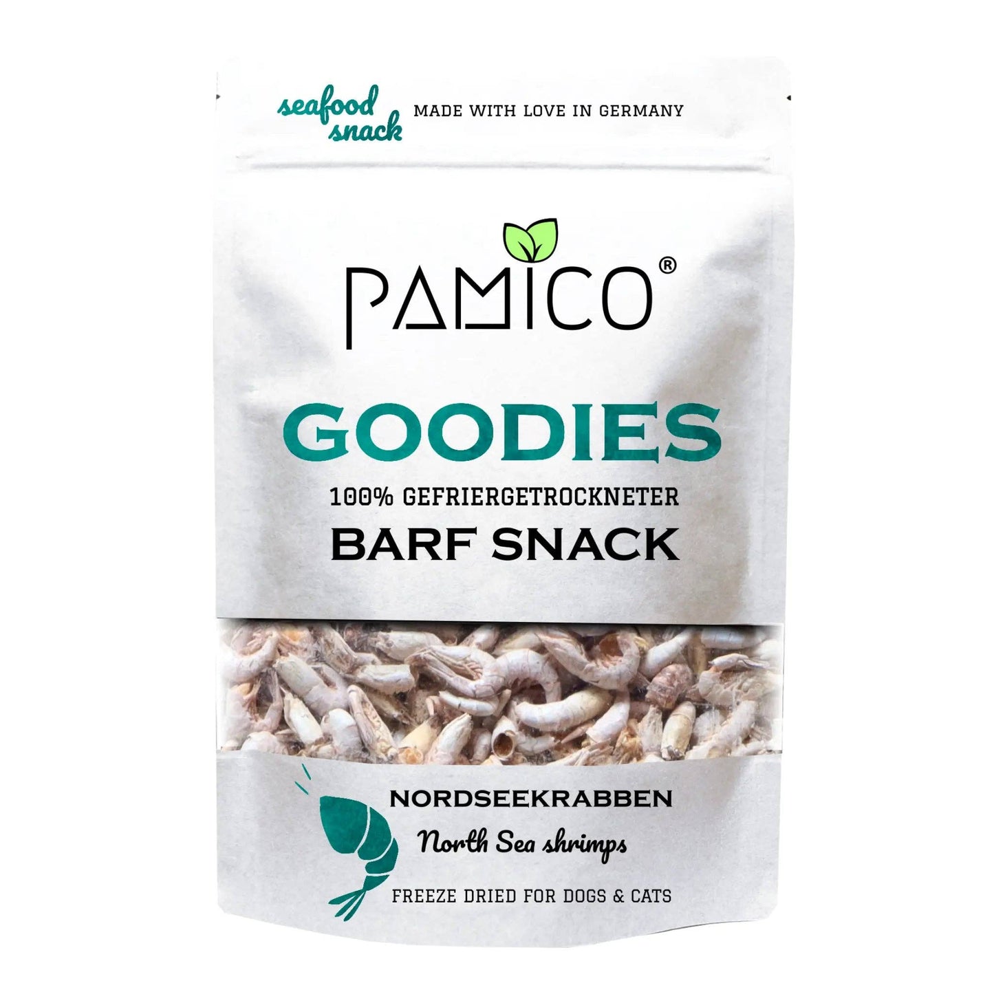 Pamico - Gefriergetrocknete Nordseekrabben Goodies für Hunde & Katzen – Natürlicher Snack reich an Protein & Omega-3