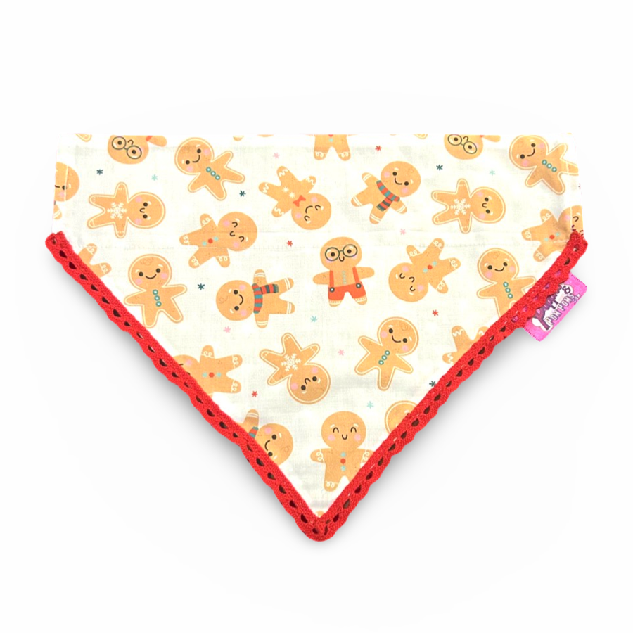 Puppies  & Pom Poms - Christmas Gingerbread-Bandana