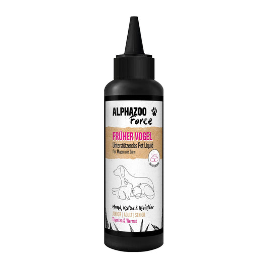 Alphazoo - Früher Vogel Pet Liquid für Hunde & Katzen - 100ml