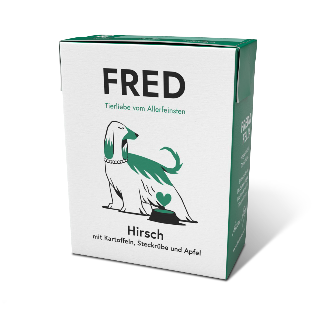 FRED - Hirsch mit Kartoffeln & Steckrüben - Alleinfutter für erwachsene Hunde - 390g