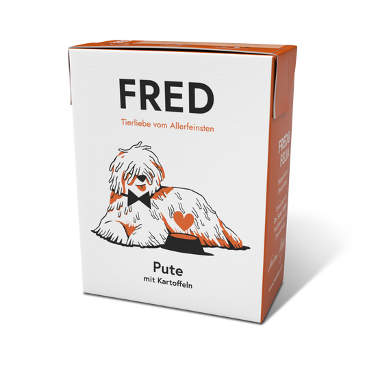 FRED - Pute mit Kartoffeln - Alleinfutter für ausgewachsene Hunde - 390g