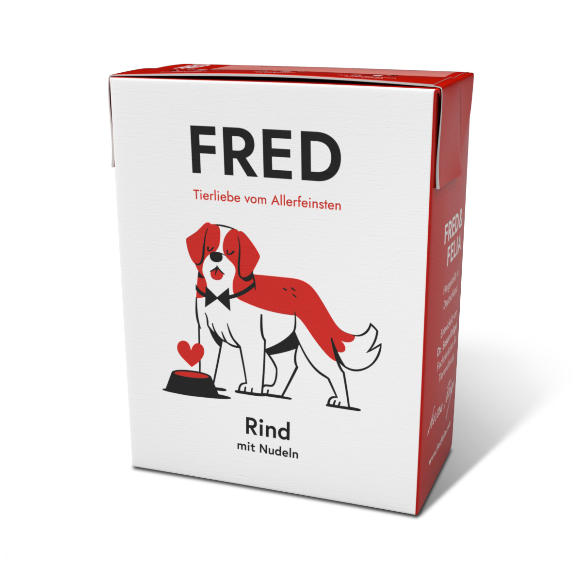 FRED - Rind mit Nudeln - Alleinfutter für ausgewachsene Hunde - 390g