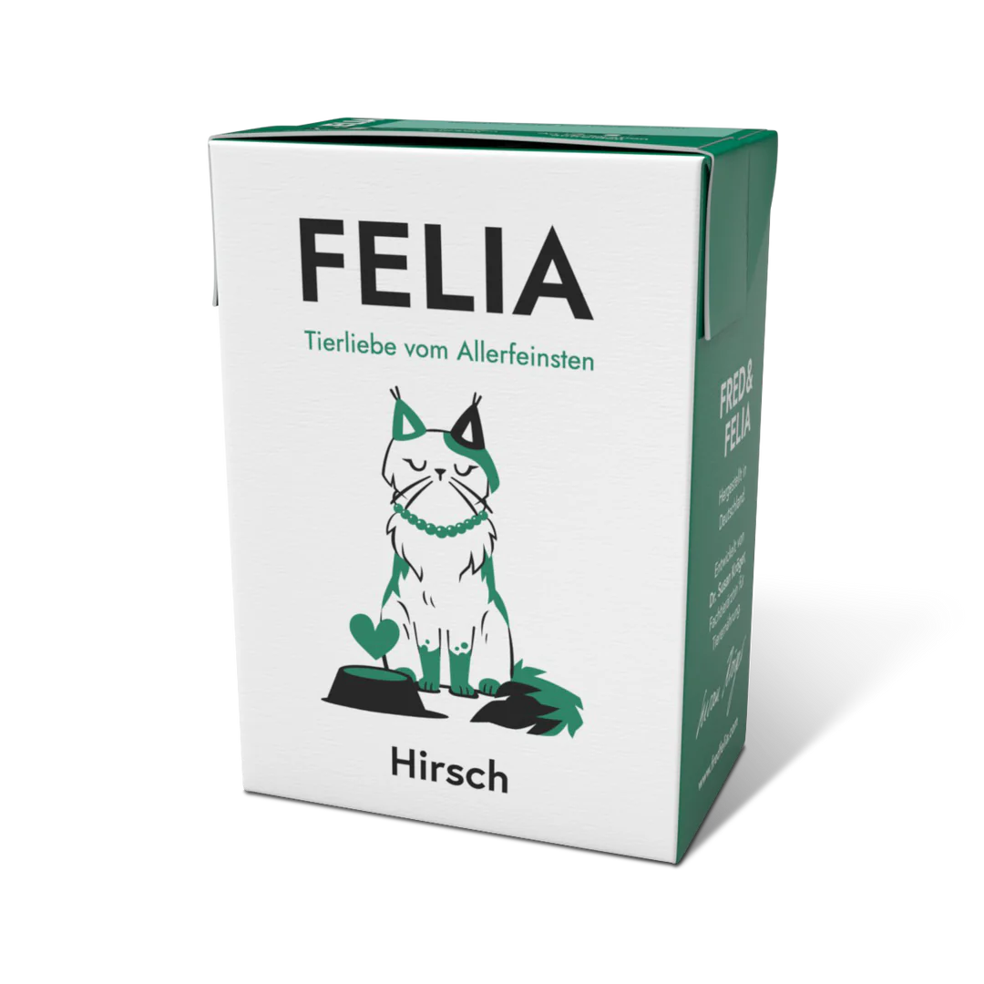 FELIA - Hirsch - Alleinfutter für ausgewachsene Katzen - 190g