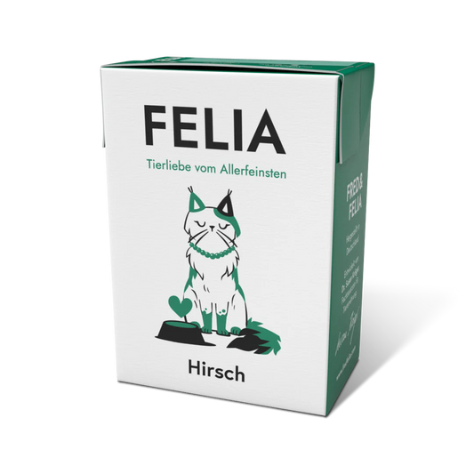 FELIA - Hirsch - Alleinfutter für ausgewachsene Katzen - 190g