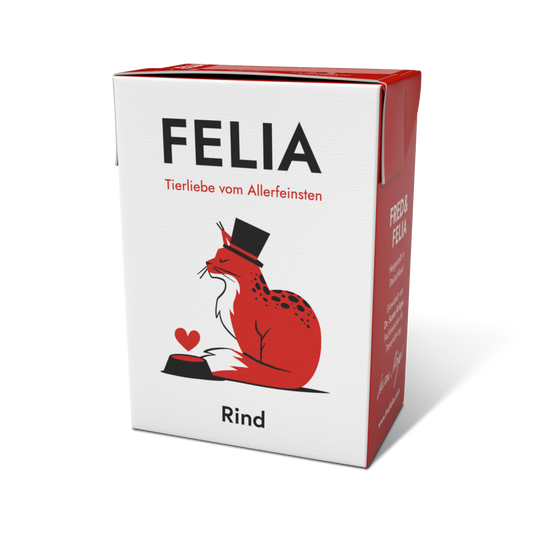 FELIA - Rind - Alleinfutter für ausgewachsene Katzen - 190g