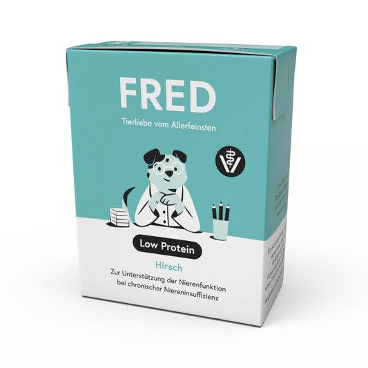 FRED - VET Low Protein - Diätalleinfuttermittel für adulte Hunde zur Unterstützung der Nierenfunktion bei chronischer Niereninsuffizienz - 390g