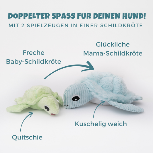 Gruni - Nachhaltiges 2-in-1 Hundespielzeug - Schildkröte "Shiggy"