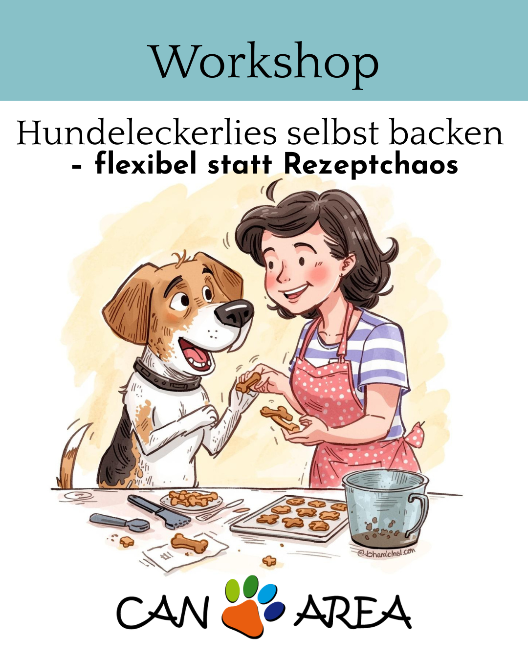 »Hundeleckerlies selbst backen – flexibel statt Rezeptchaos« mit Canarea Ernährungsberatung am 23. April 2026 / 17:00 Uhr