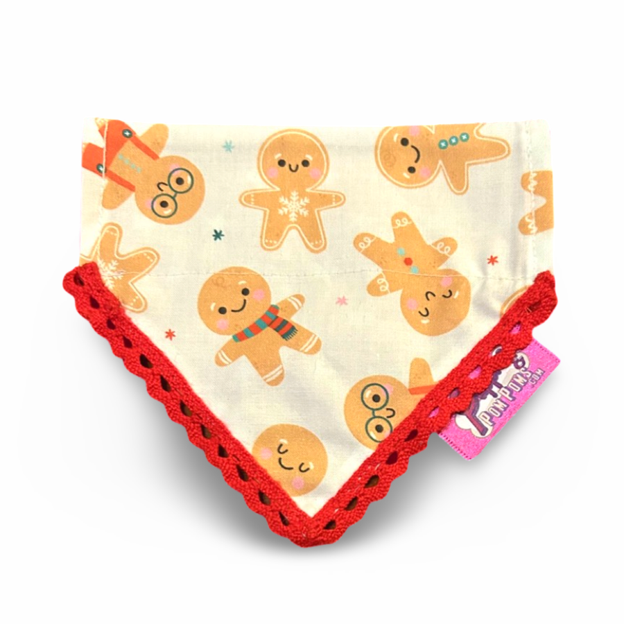 Puppies  & Pom Poms - Christmas Gingerbread-Bandana