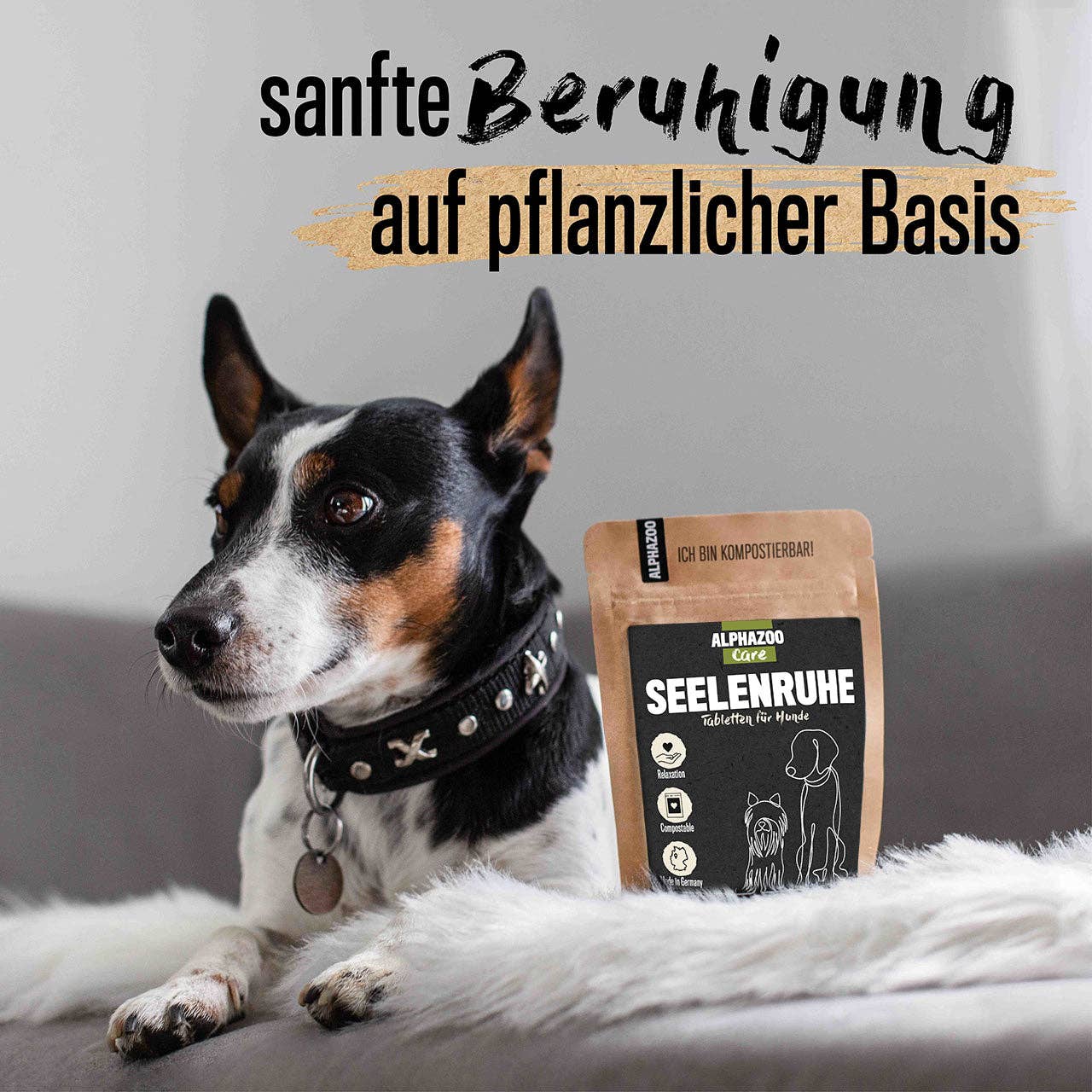 Alphazoo - Seelenruhe Tabletten, Beruhigung & Anti Stress für Hunde