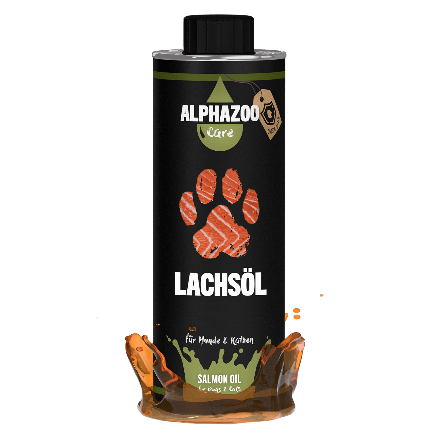 Alphazoo - Premium Lachsöl, Omega-3 Fischöl für Hunde & Katzen