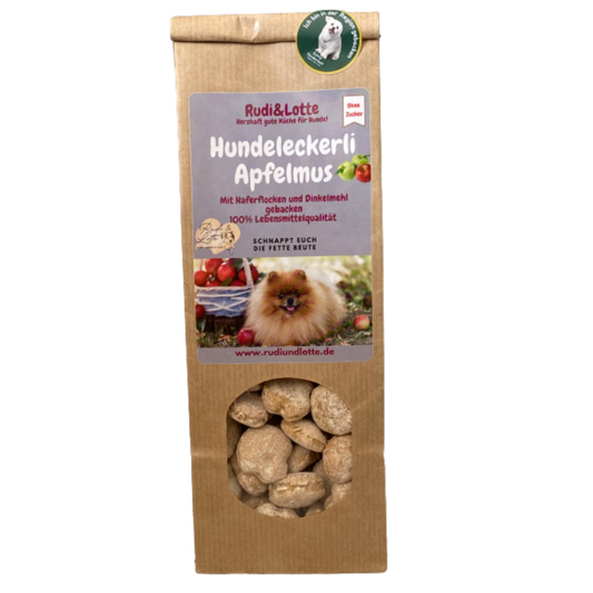 Rudi & Lotte - Apfelmus Hundekekse - 100g