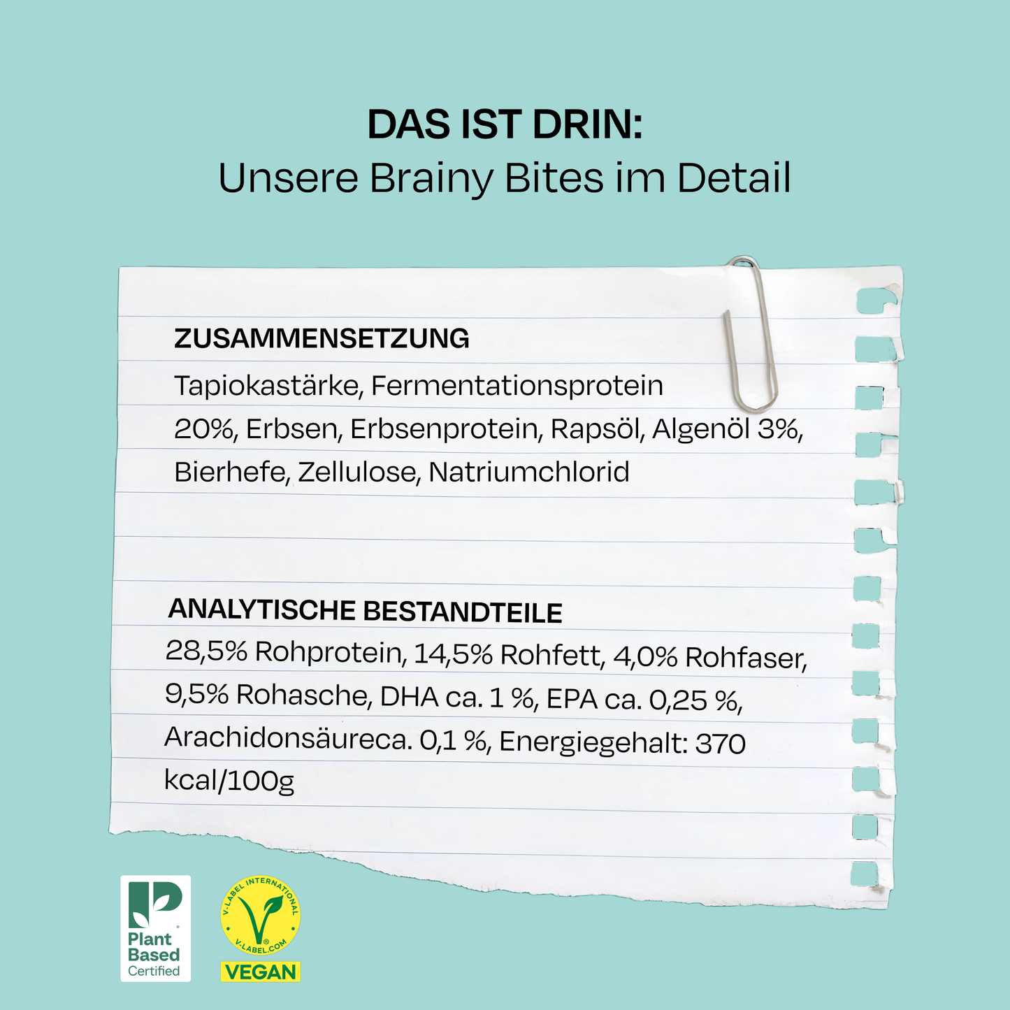 VegDog - BRAINY BITES 80g