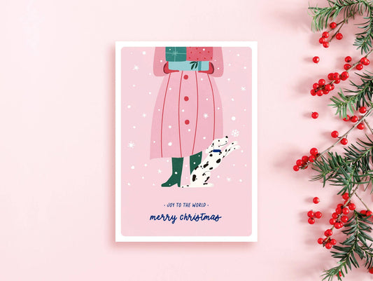 Tante Tia - Weihnachtskarte "Joy to the World" / Christmas