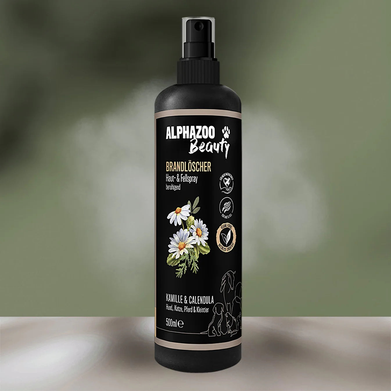 Alphazoo - Brandlöscher, beruhigendes Haut- & Fellspray für Hunde und Katzen - 200ml