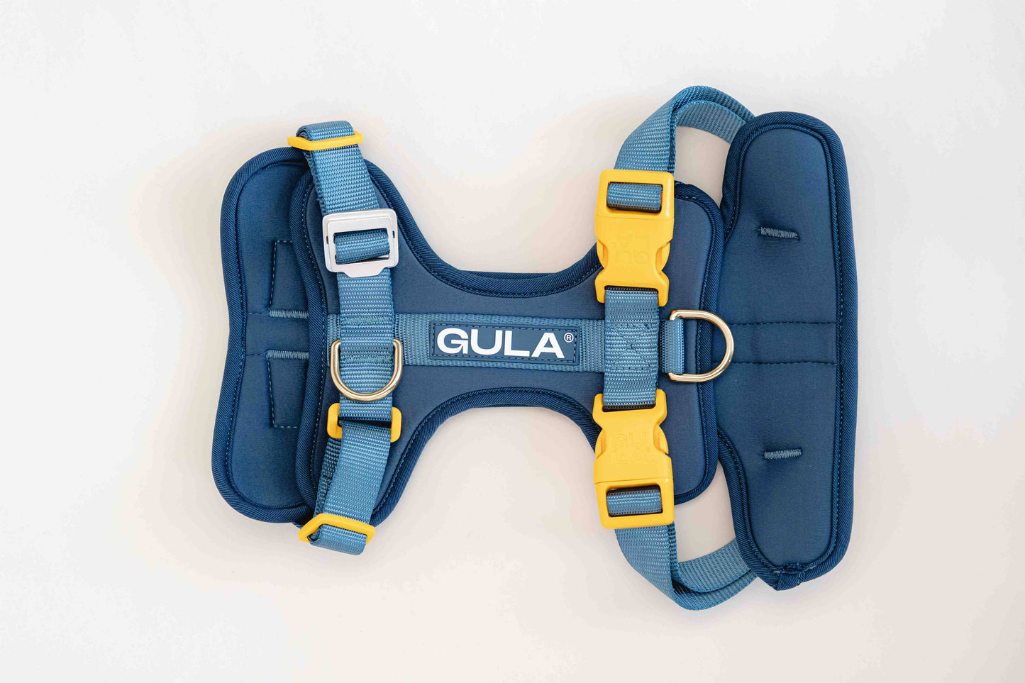 Hundegeschirr NEU - Blau & Gelb - Größe L