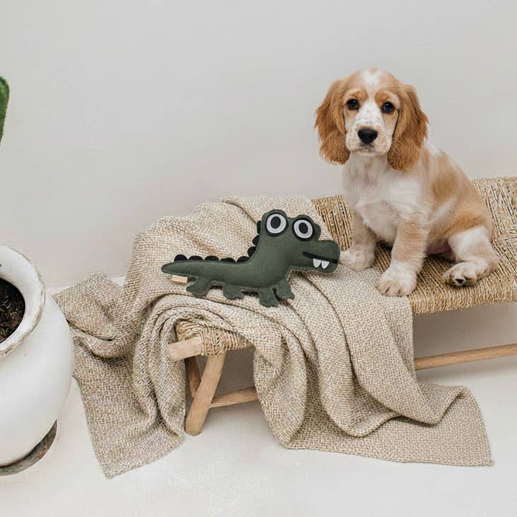 BUDDY - Hundespielzeug aus Leder "Krokodil"