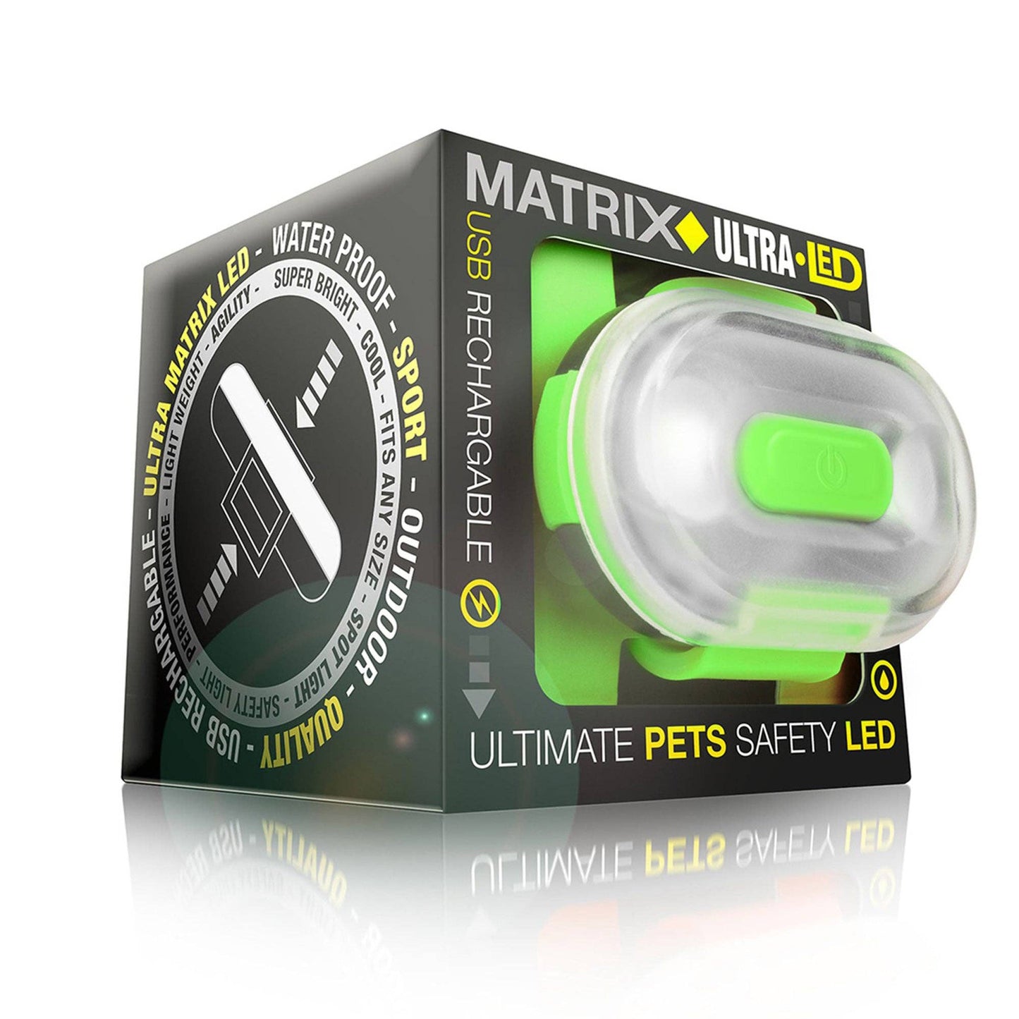 Max & Molly - Matrix Ultra LED - Hunde Sicherheitslicht Lime Green