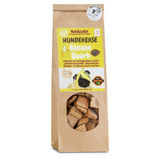 Rudi & Lotte - Banane Quark Hundekekse - 100g