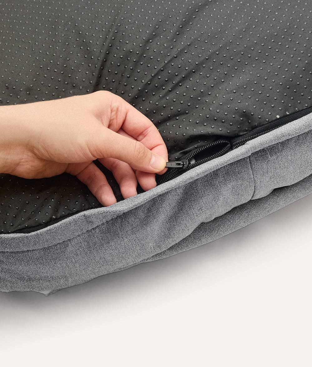 Cafide - Hundebett mit Kapuze Chenille Grau, Maso