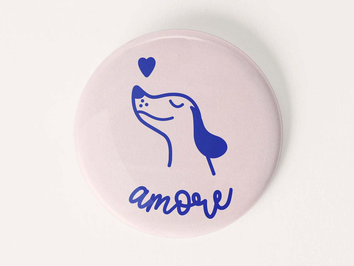 Tante Tia - Button "Amore" - mit Nadel-Verschluss, Gr. 31mm
