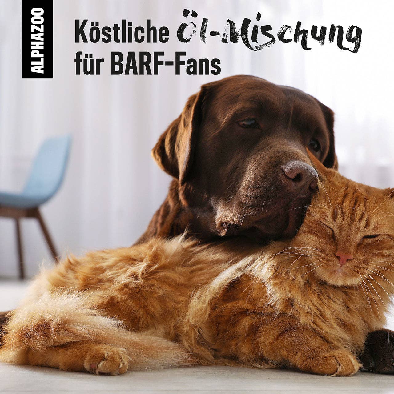 Alphazoo - Alpha-Barf Futteröl, Premium Omega Barföl für Hunde & Katzen