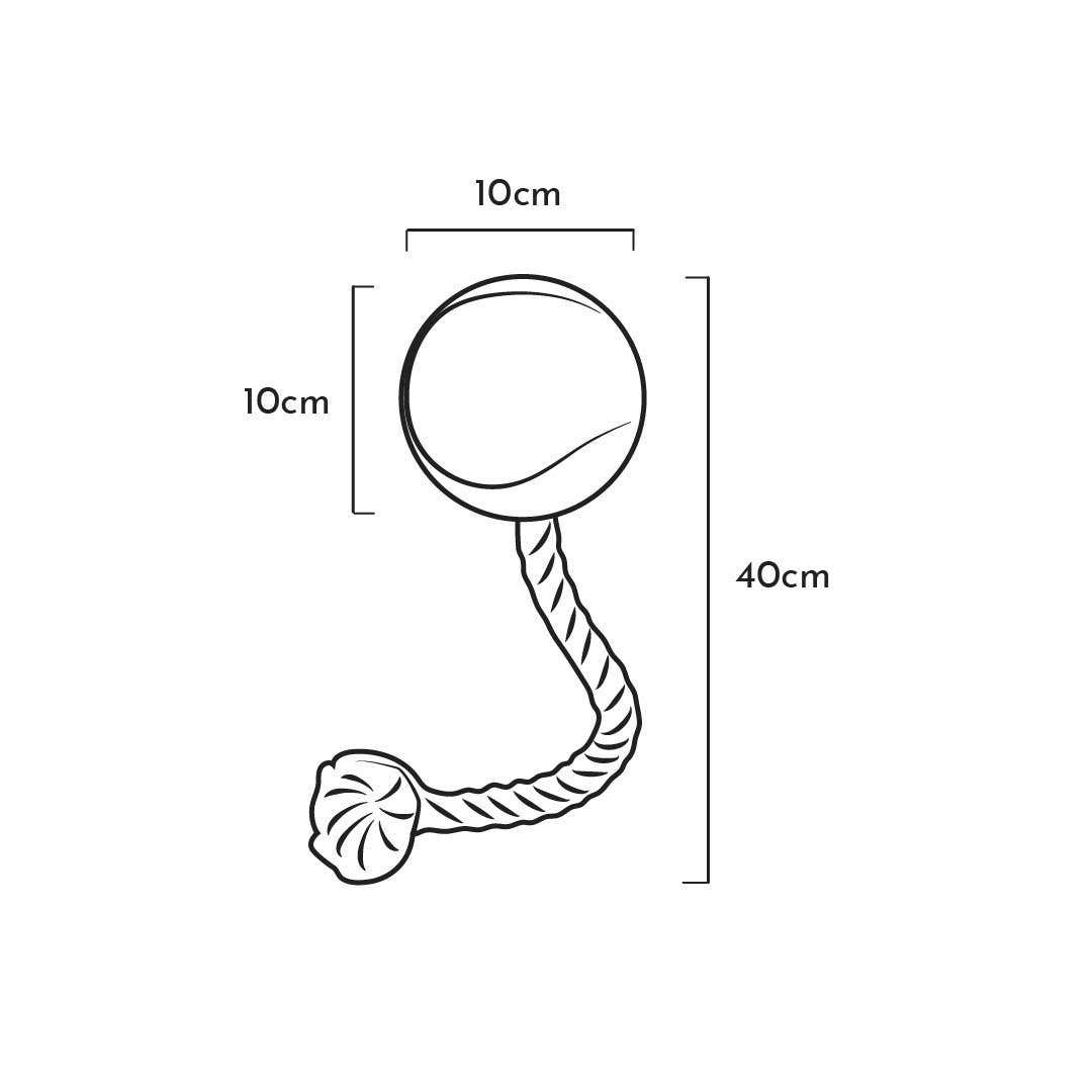 retorn - Rub Ball Rope (mit Seil) - Hundespielzeug - Größe XL