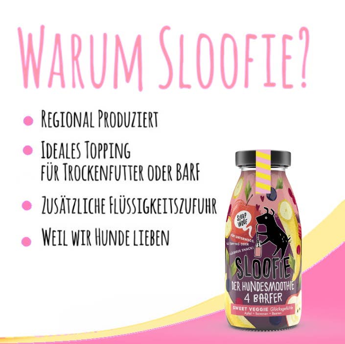 Sloofie - Sweet Veggie - Obst, Hundesmoothie, Topping, flüssiger Snack