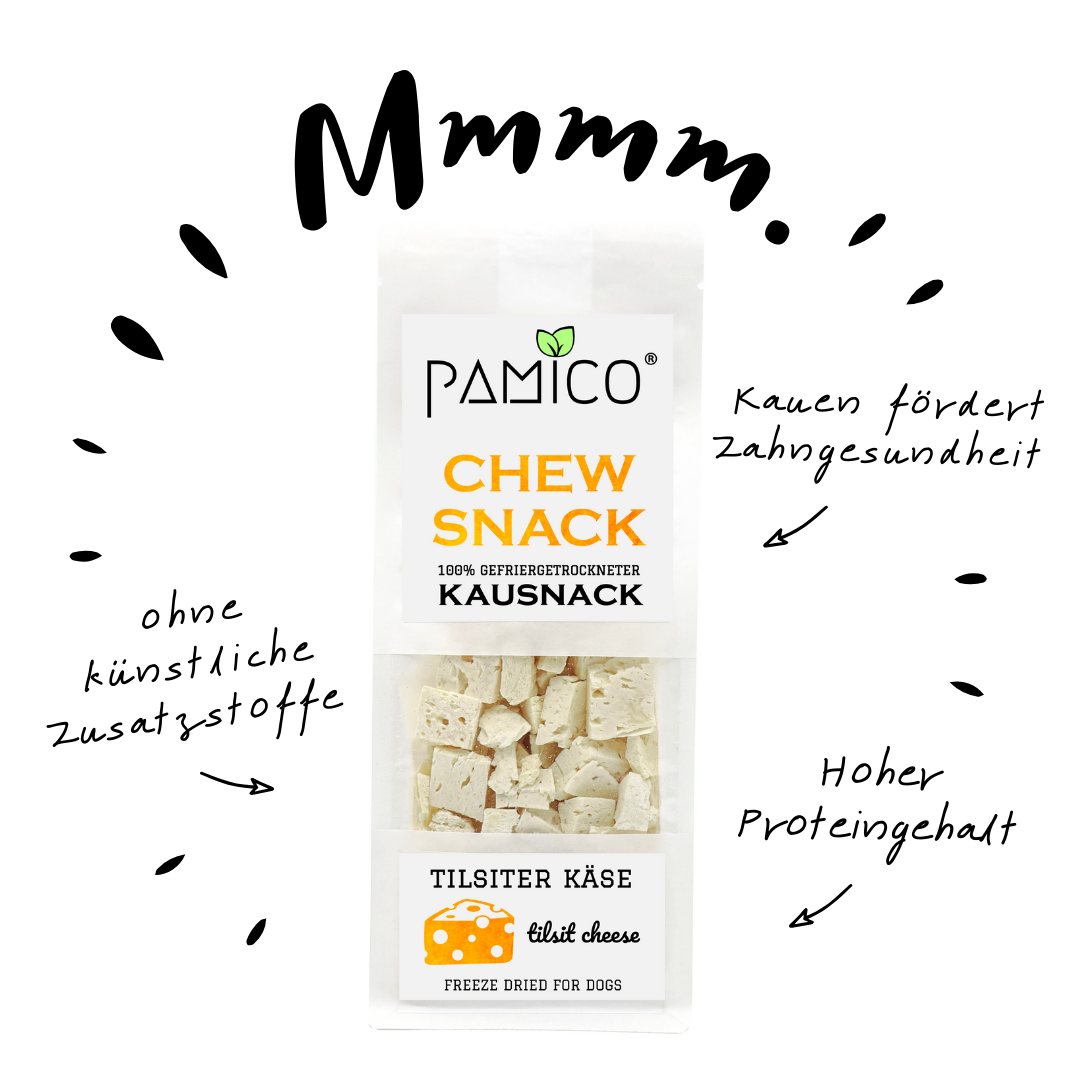 Pamico - Käse gefriergetrocknet | natürlich, gesunder & proteinreicher Kausnack für Hunde