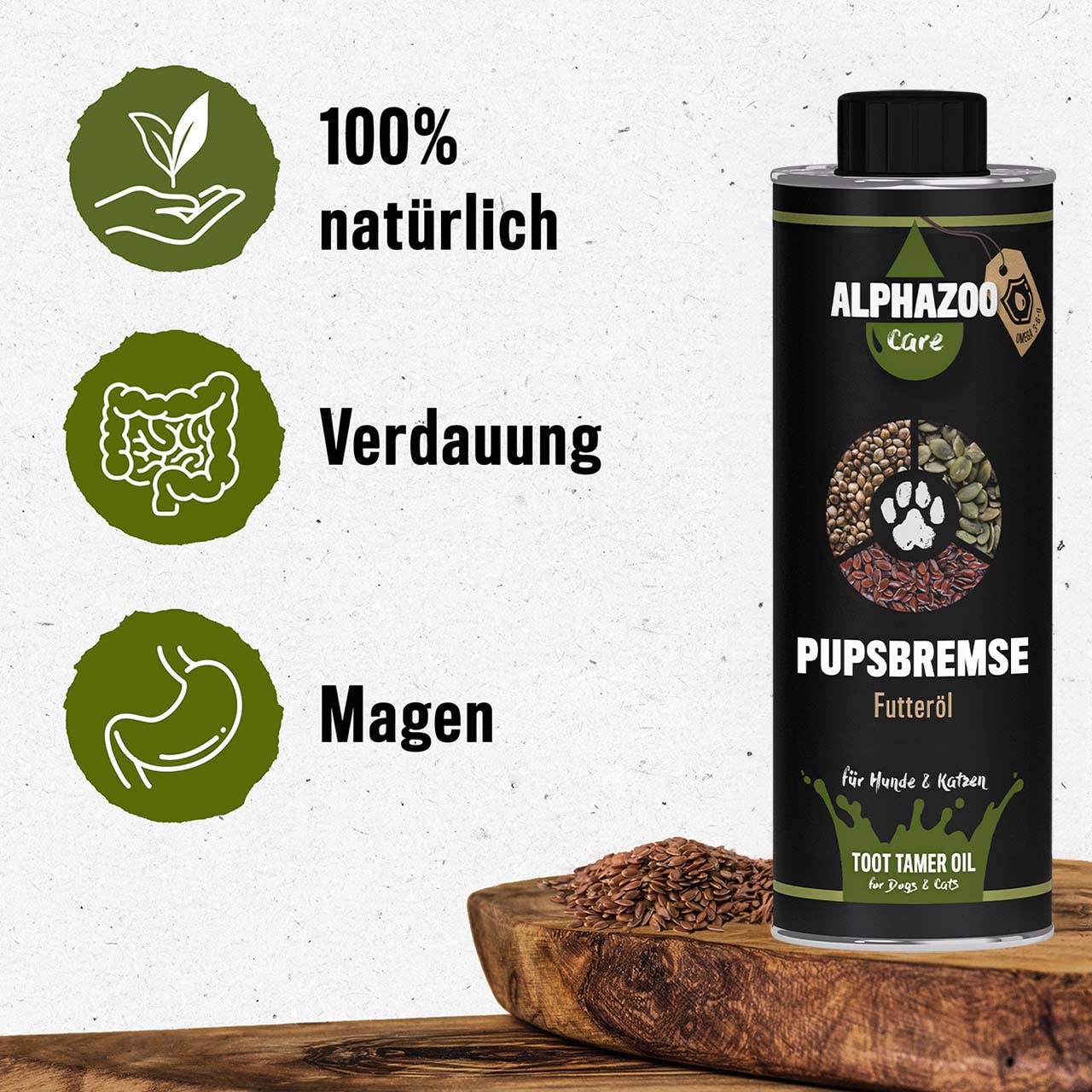 Alphazoo - Pupsbremse Futteröl 250 ml