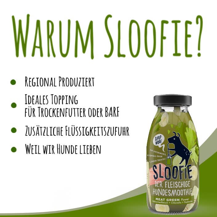 Sloofie - Meat Green - Hähnchen, Hundesmoothie, Topping, Snack