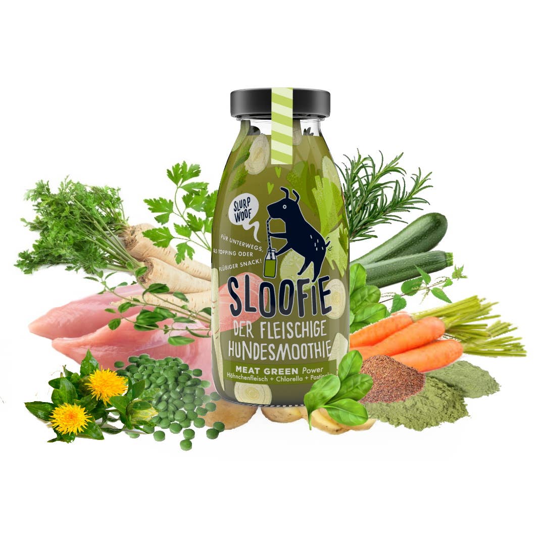 Sloofie - Meat Green - Hähnchen, Hundesmoothie, Topping, Snack
