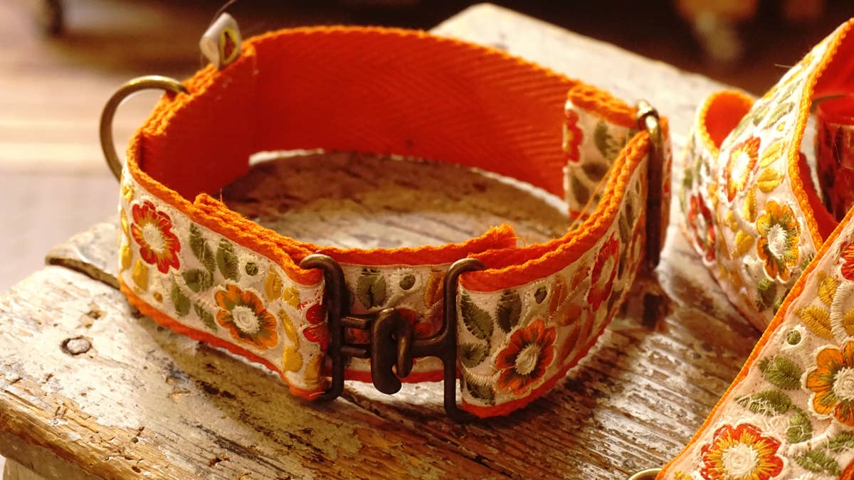 Hundsfutter - „Summertime“ Halsband- und Leinen-Set mit Blumendesign