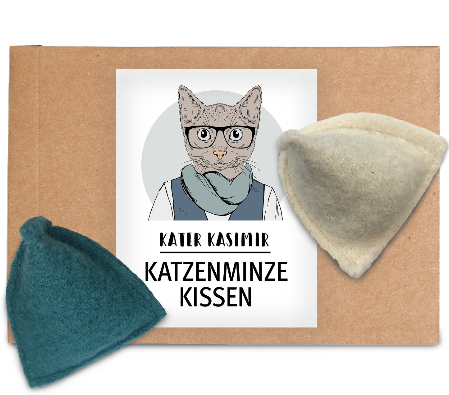 Kater Kasimir - Katzenspielzeug aus Schurwolle: Würmchen