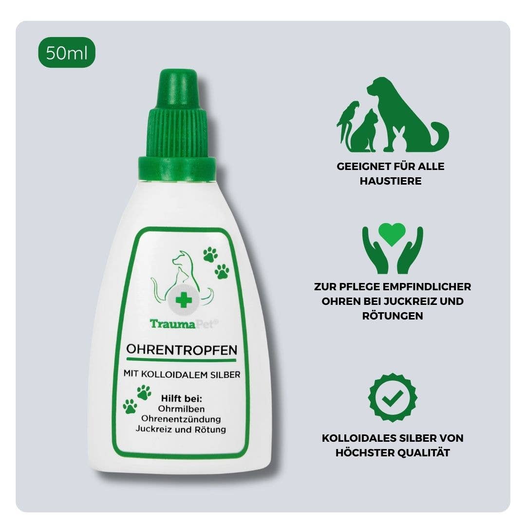TraumaPet Deutschland - Ohrentropfen für Hund & Katze – Juckreiz, 50 ml