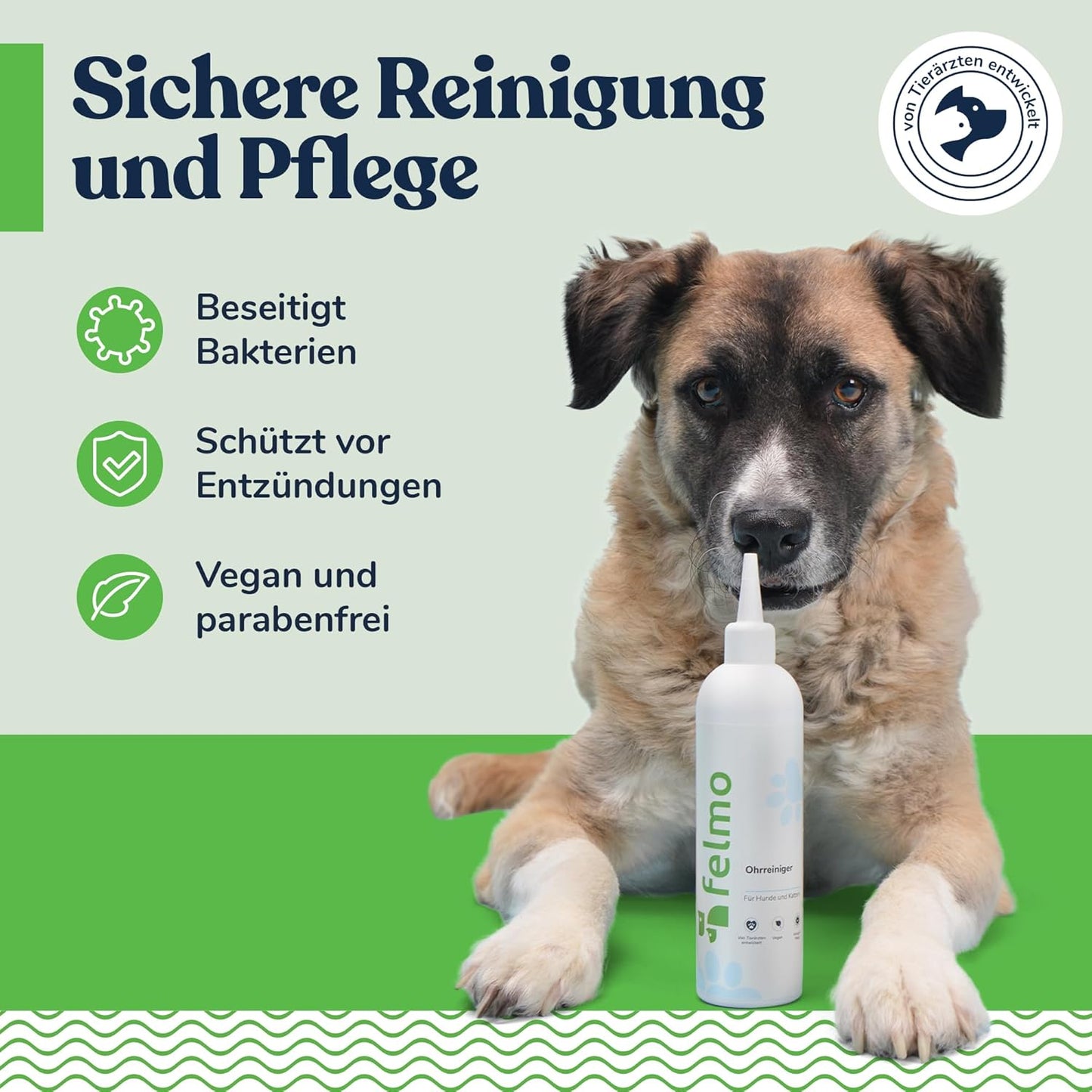 felmo - Ohrreiniger für Hunde & Katzen - 250ml