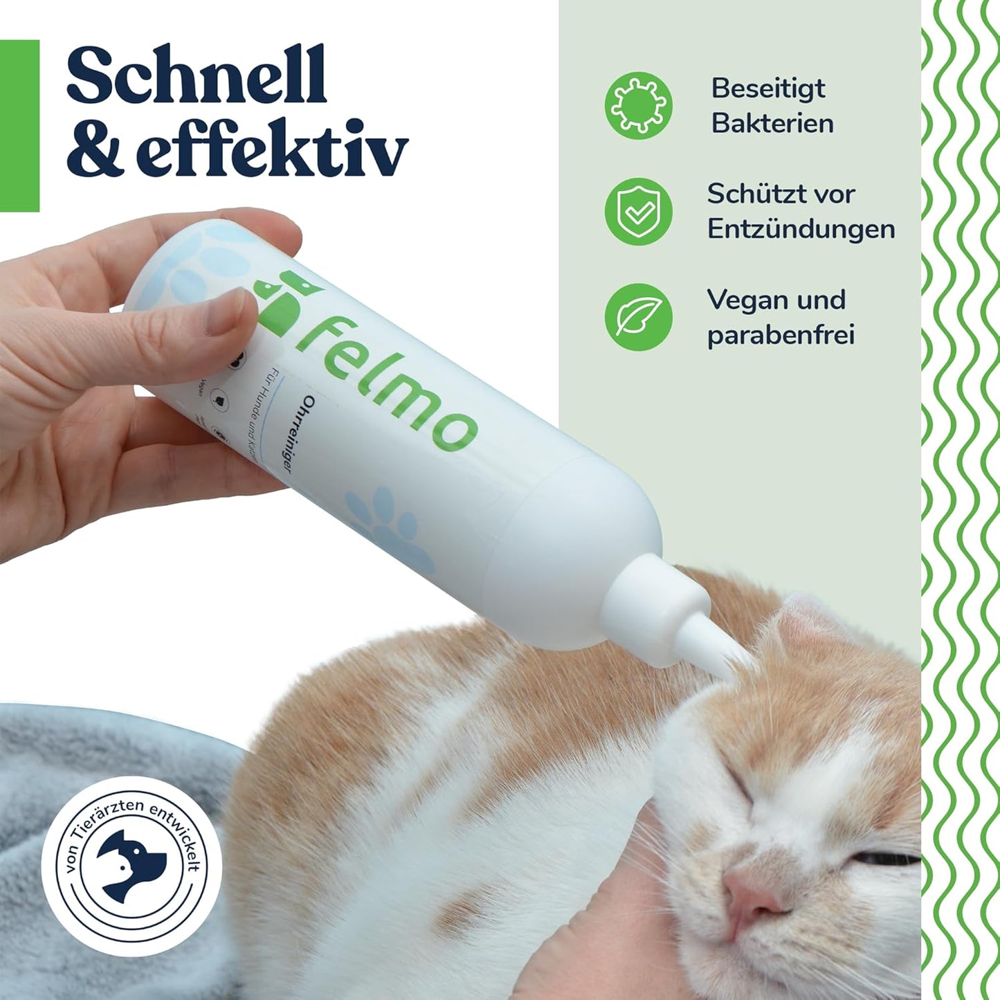 felmo - Ohrreiniger für Hunde & Katzen - 250ml