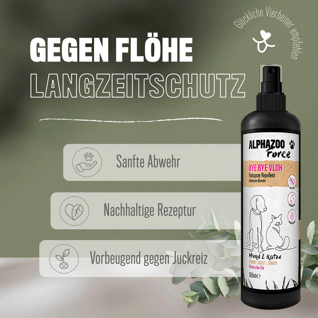 Alphazoo - ByeByeVloh Flohmittel für Hunde und Katzen - 200ml